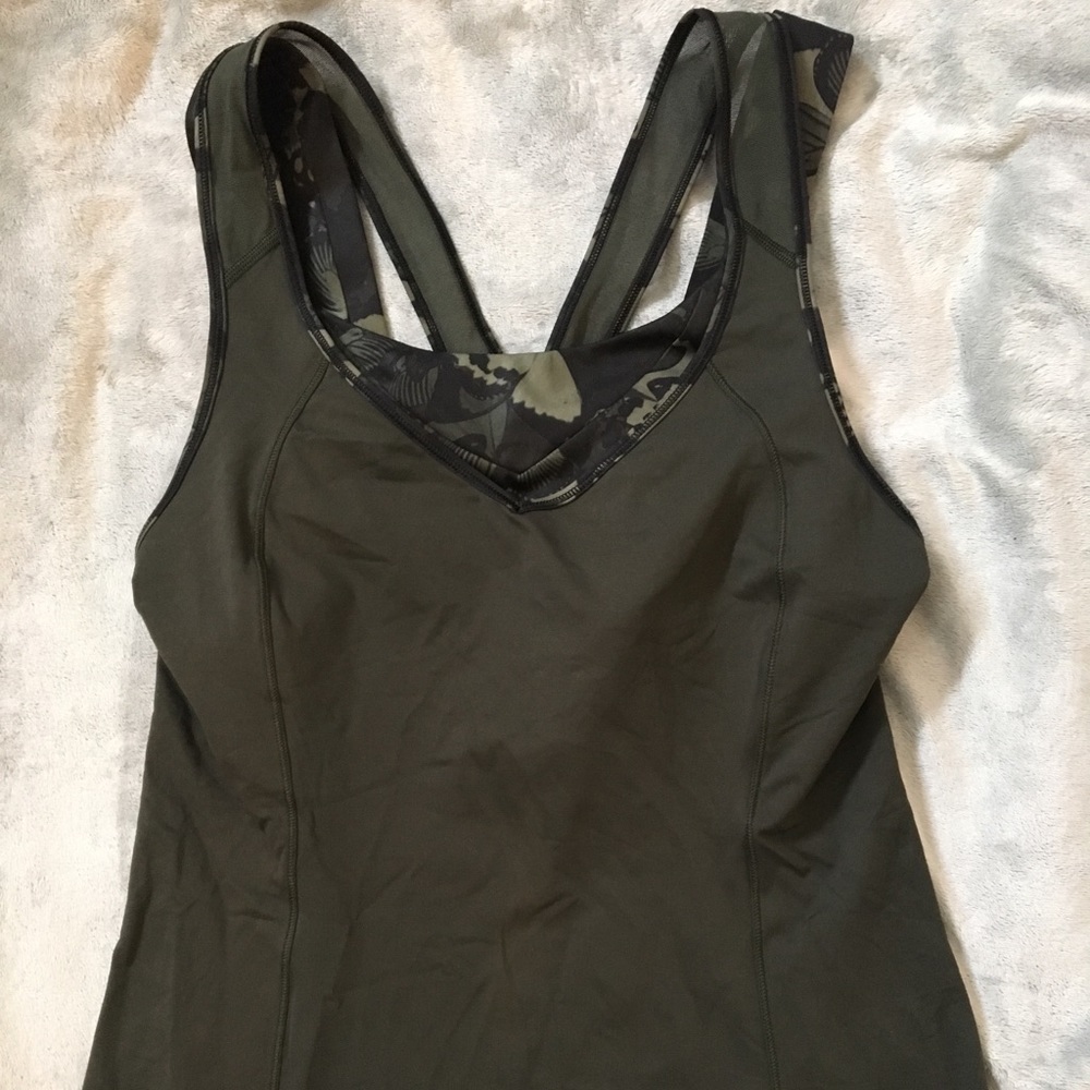 Lululemon Olive Butterfly Tank